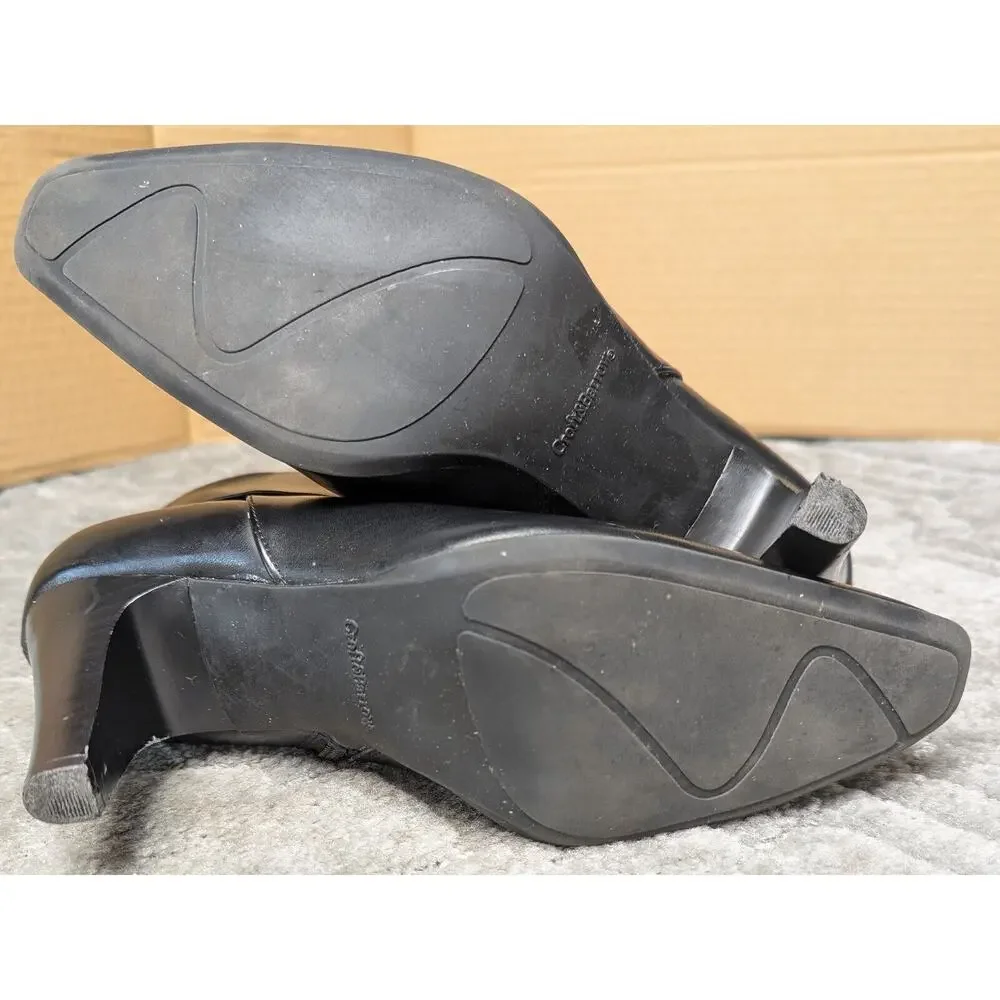 Croft&Barrow Taylor Ankle Boots WOMENS 7.5M black faux leather pointy toe witchy
